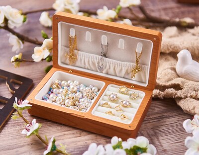 Personalized Wooden Jewelry Box, Women Travel Jewelry Box, Custom Engraved Jewelry Box, Wedding Jewelry Box, Bridal Gift Jewelry Box - image3